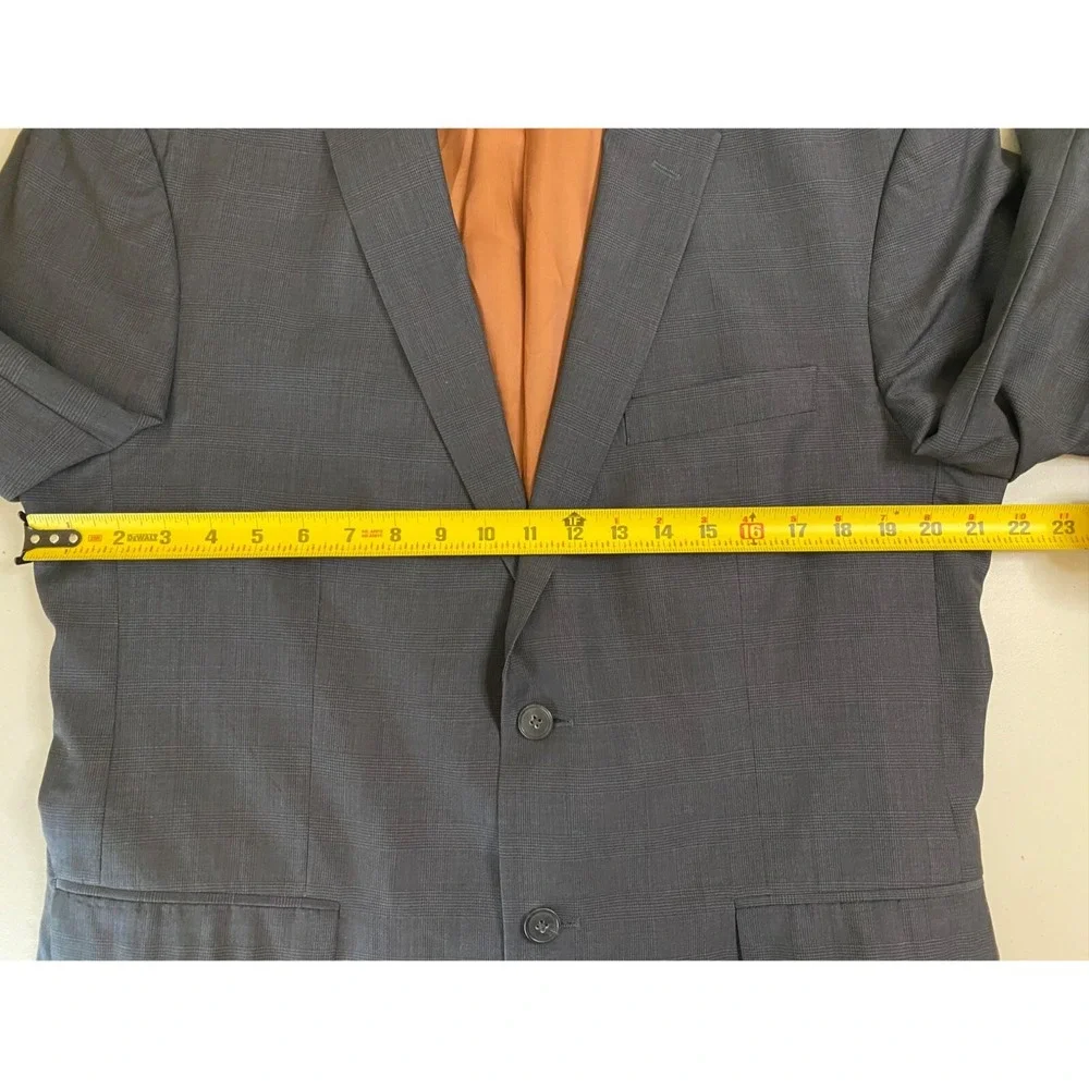 Jos. A. Bank Slim Fit Wool Sport Coat Men 44R Dark Gray Two-Button Jacket Blazer